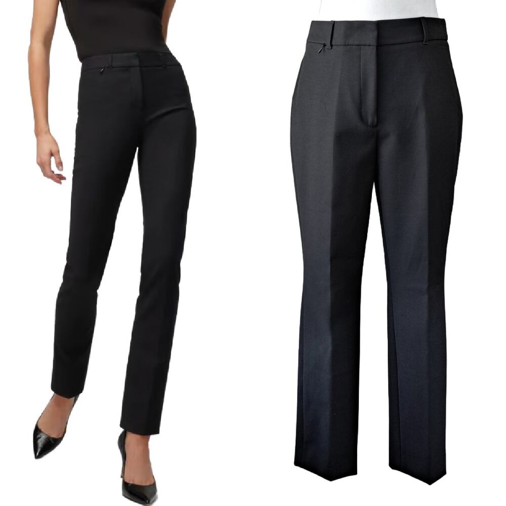 WHITE HOUSE BLACK MARKET WHBM Elle Slim Trouser Stretch Pants Black Size 8